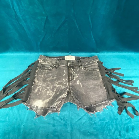 Loft Pants - Ann Taylor Loft Side Fringe Cut Off Jean Shorts